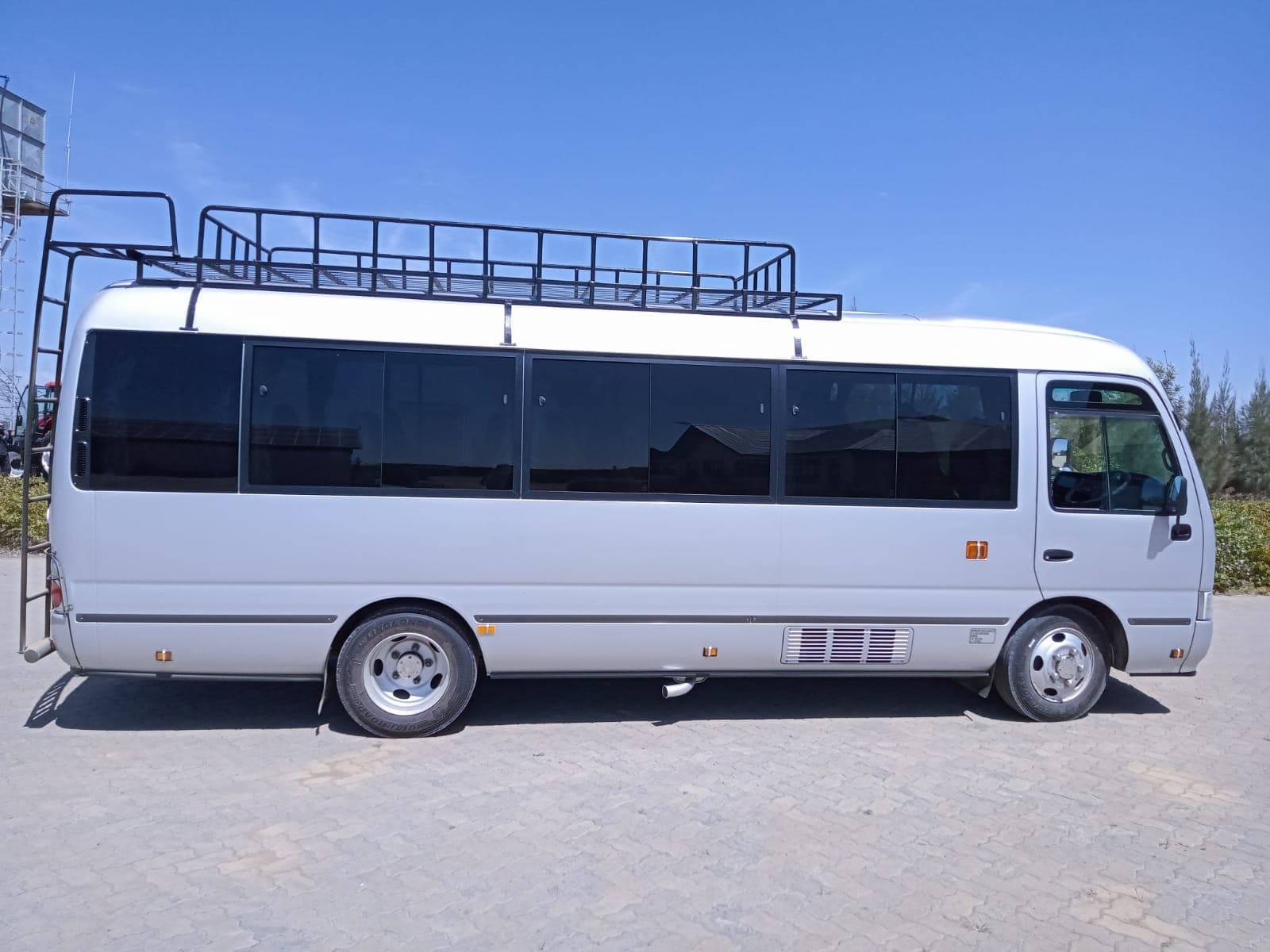 A Gravan crew shuttle bus used for corporate and staff transport.